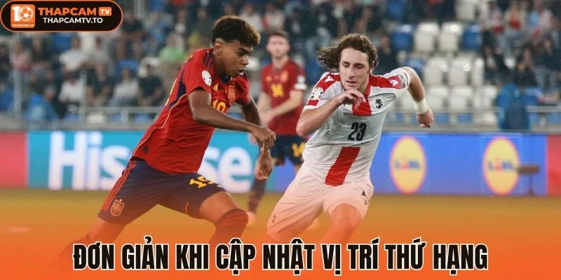 Đơn giản khi cập nhật vị trí thứ hạng