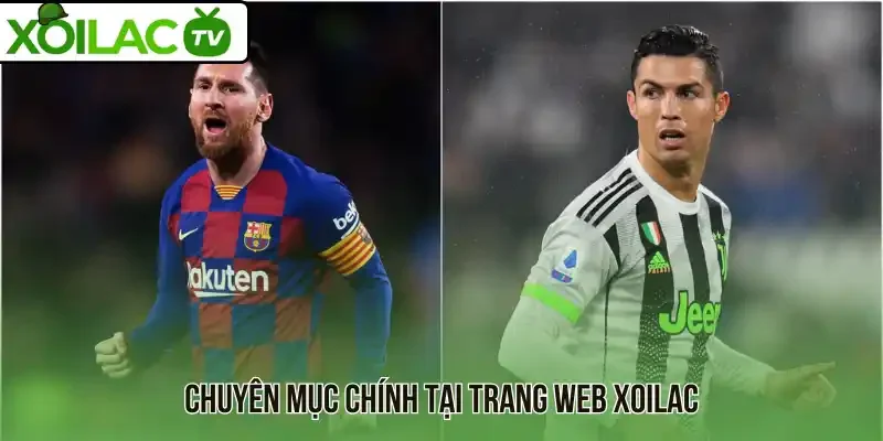 Chuyên mục chính tại trang web Xoilac