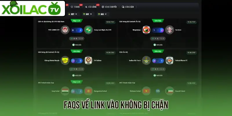 Faqs về link vào không bị chặn