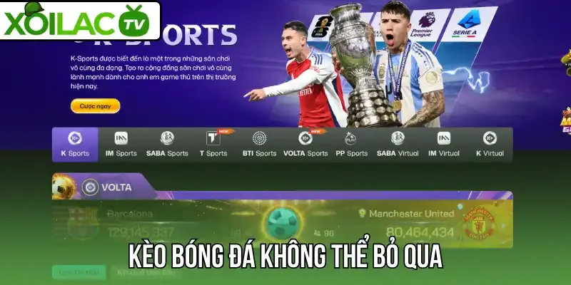 Kèo bóng đá không thể bỏ qua