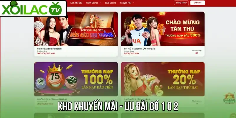 Kho khuyến mãi - ưu đãi có 1 0 2