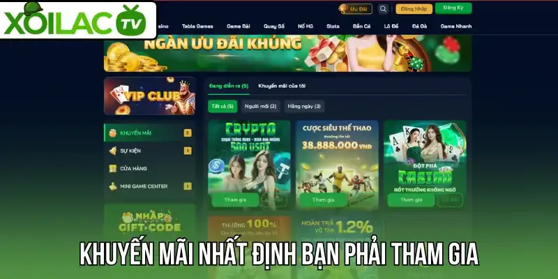 Khuyến mãi nhất định bạn phải tham gia