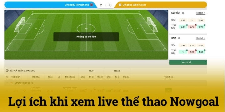 Các lợi ích khi xem live thể thao ở nowgoal